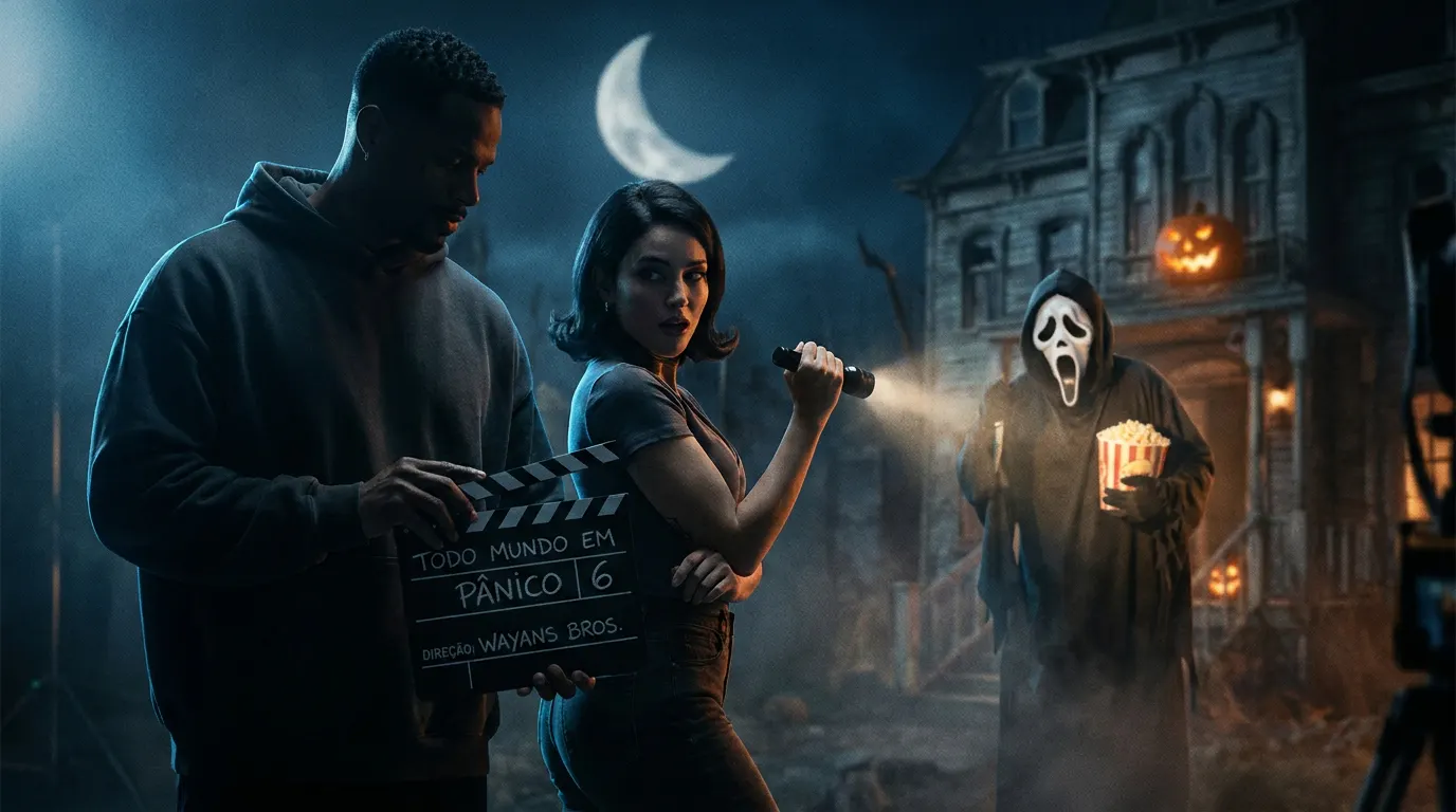 Anna Faris como Cindy Campbell e Marlon Wayans como Shorty Meeks em cena de Todo Mundo em Pânico 6, comédia de paródia de terror de 2026 disponível no Paramount+