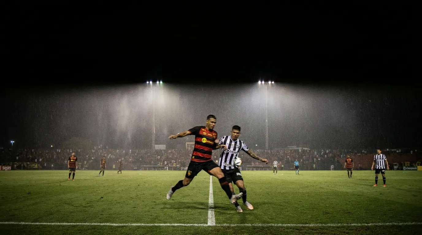 Estádio lotado à noite para Sport x Ceará na Série B do Brasileirão